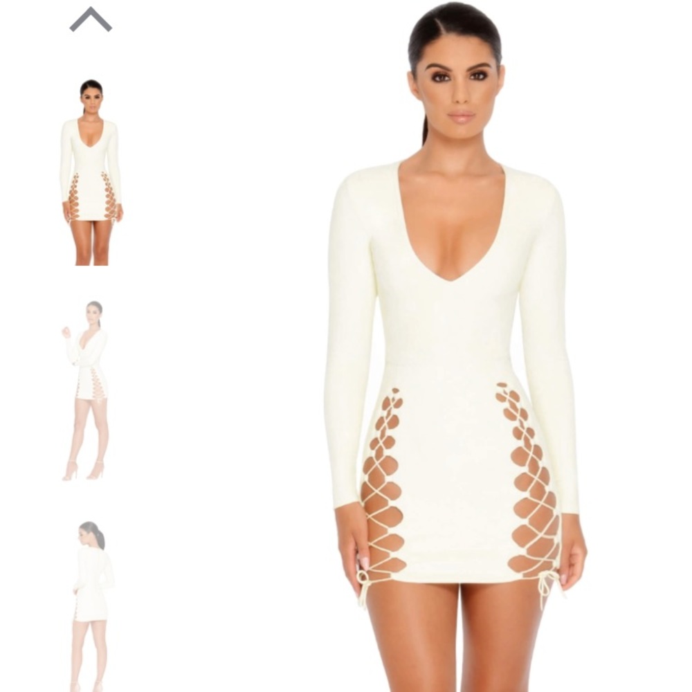 Suede ivory dress